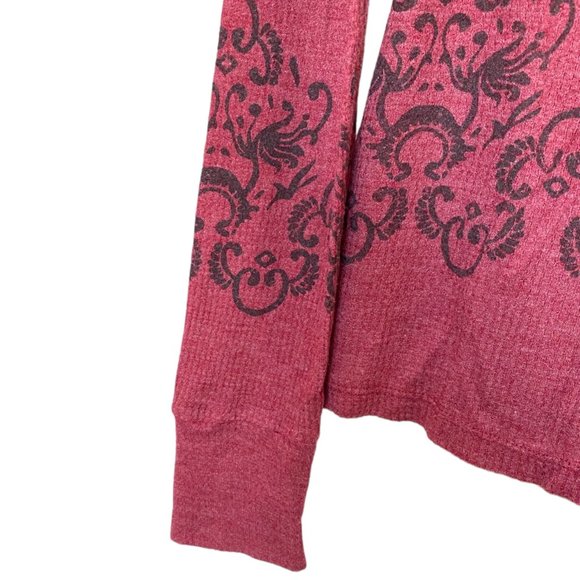 America Buddha Long Sleeve Yoga Meditate Pullover Button Front Top Sz S #04 - Picture 7 of 9